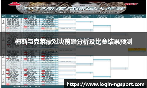 梅斯与克莱蒙对决前瞻分析及比赛结果预测